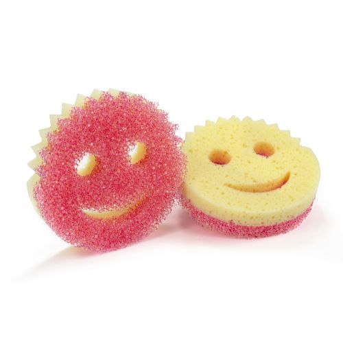 Scrub Daddy® Scrub Mommy Essentials®  Mini Dual-Sided Design w/ FlexTexture® and ResoFoam® Pink